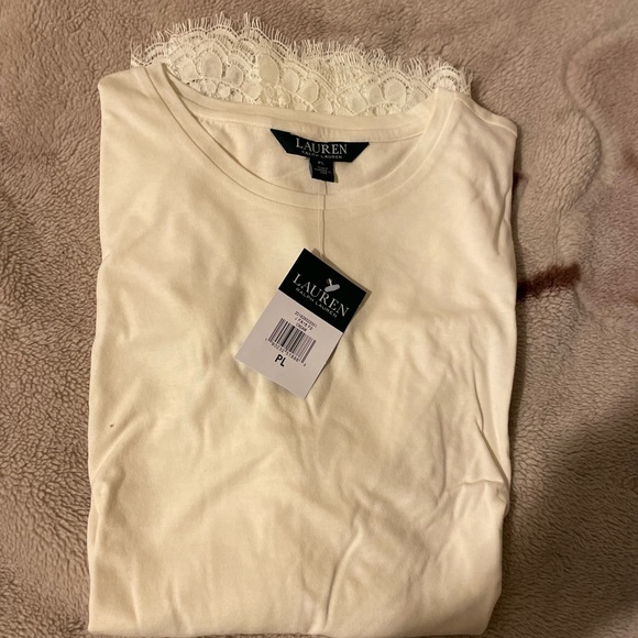 Ralph Lauren Tops - Lauren By Ralph Lauren Petite Long Sleeves With Lace